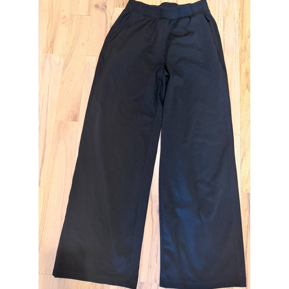 Yogalicious Lux Avenue Wide Leg Pants Black High Waist Yoga Athletic Womens Sm